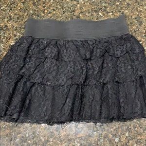 Black lace skirt